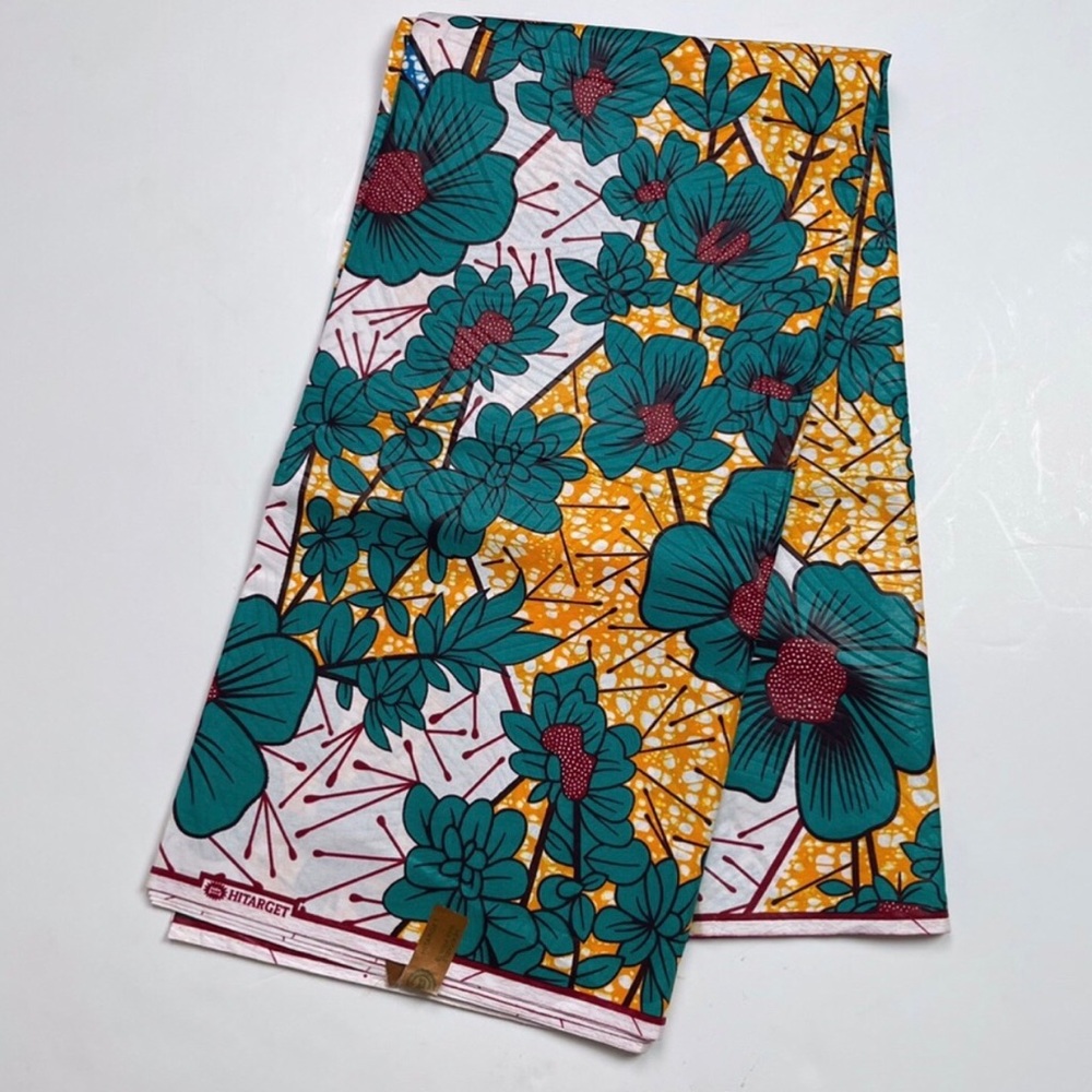 Vibrant Floral Print Multicolor Cotton Fabric